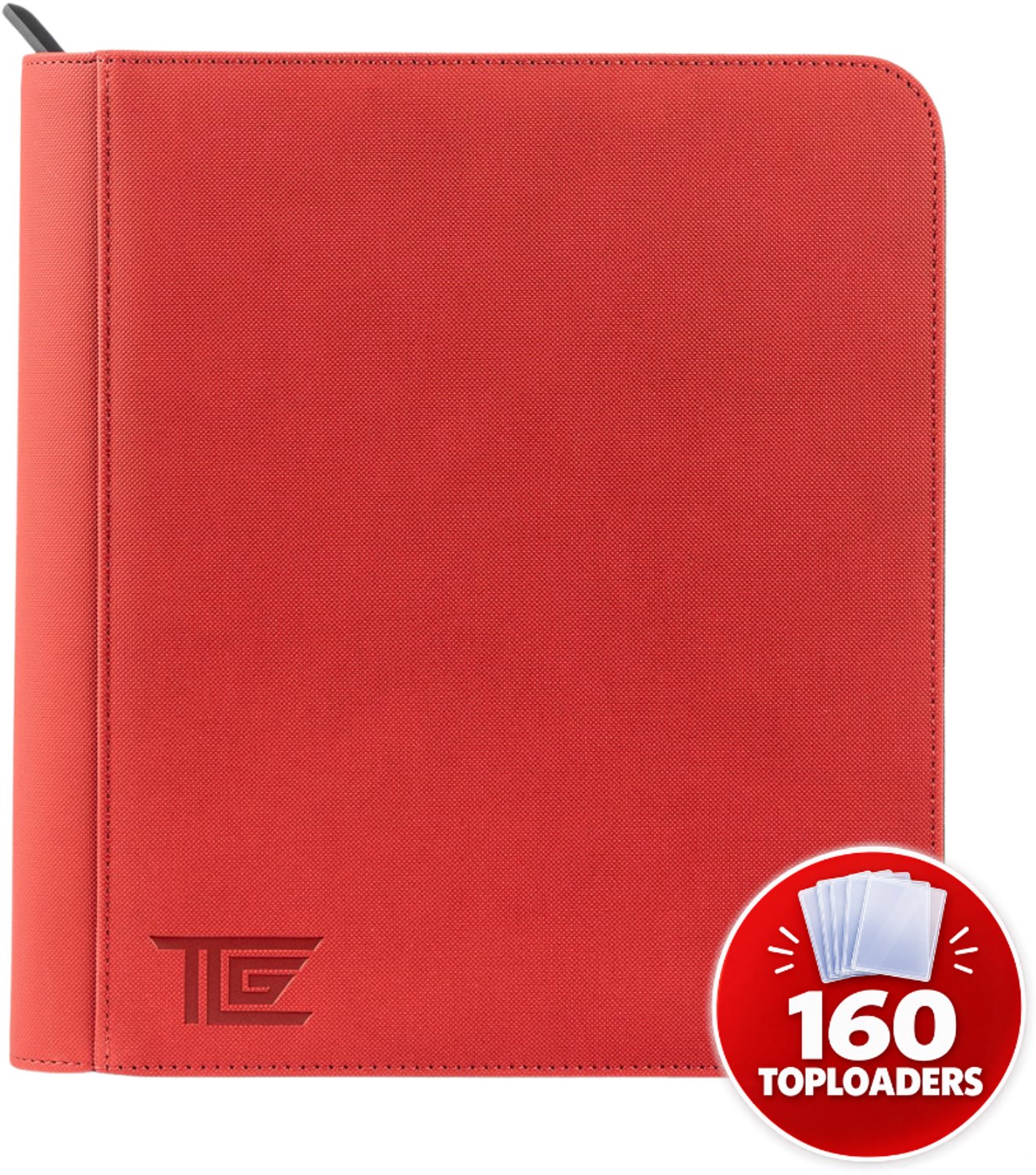 TCG-Storage Verzamelmap voor toploaders 160 Kaarten - Pro Binder Map voor Kaarten - Trading Card Map - 4 Pocket - Premium Card Binder - 20 Pagina’s - Rood