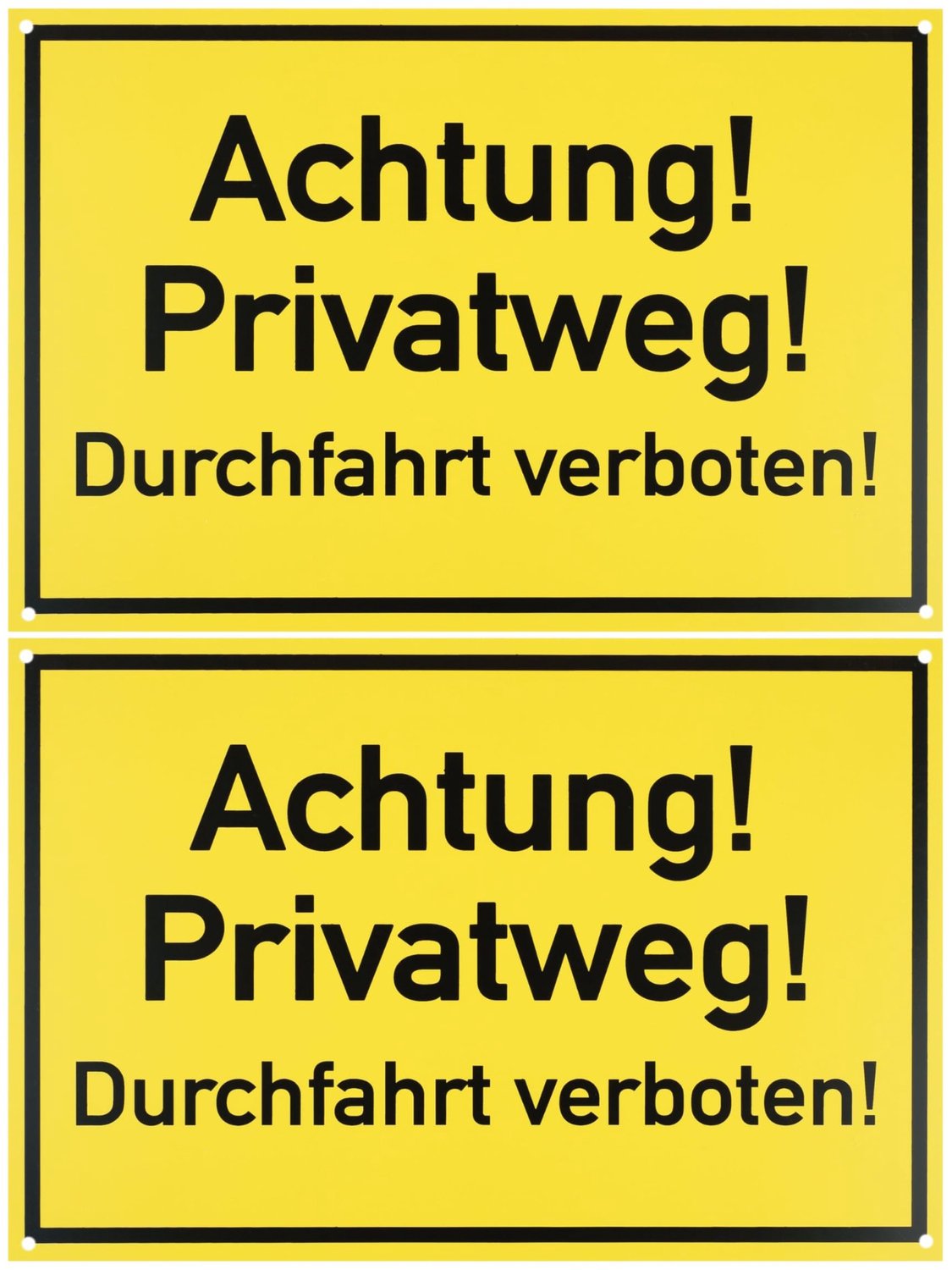 Waarschuwingsbord 'Privéweg! Toegang Verboden!' - 2 Stuks 30x20 cm