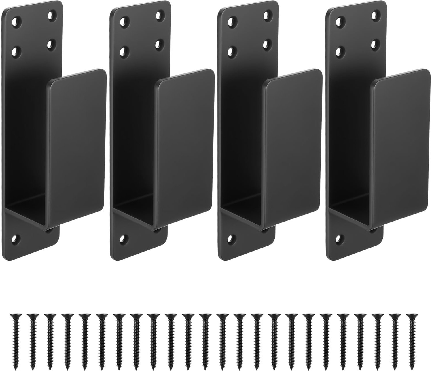 4 Stuks 2x4 Bevestigingsbeugels voor Deuren van Hoogwaardig Staal