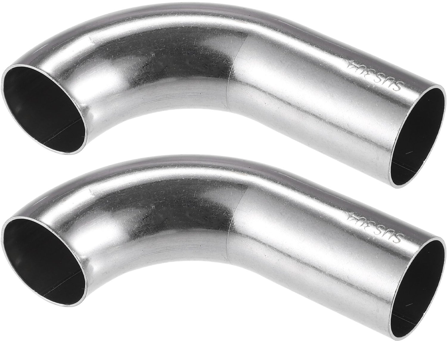 2 Stuks Bocht Elbuis Pijp 90° - DIY Uitlaatpijp voor Auto