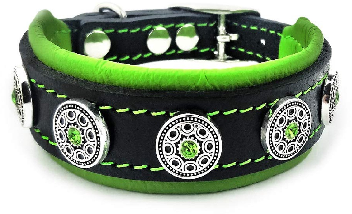 Luxe Leren Hondenhalsband met Patented Binnenkussen