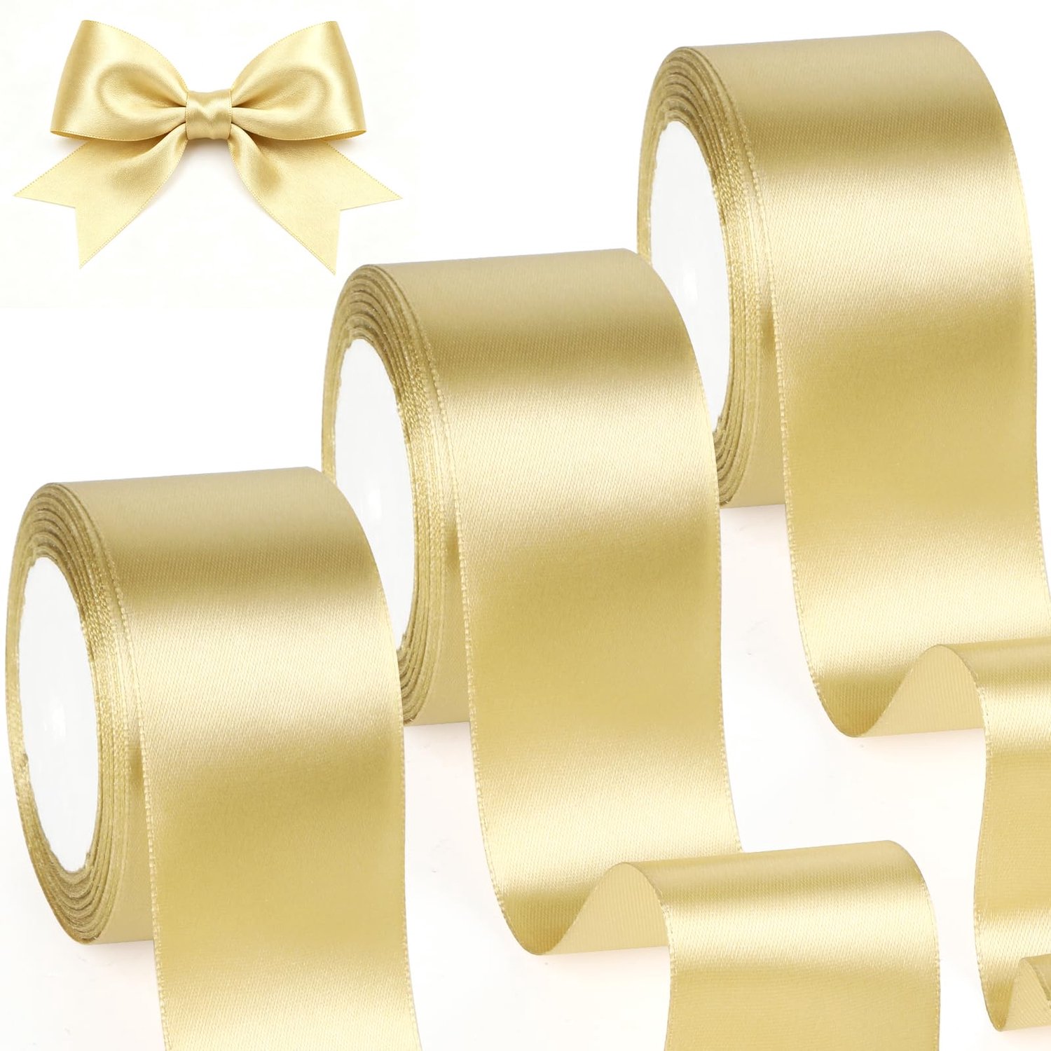 Set van 3 Gouden Cadeaulinten 5 cm x 22 m