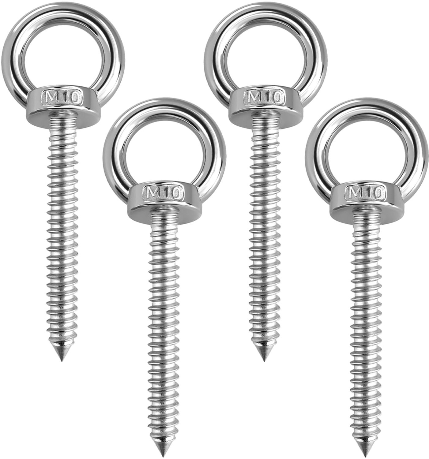 Set van 4 Heavy Duty Oogbouten M10 x 80mm
