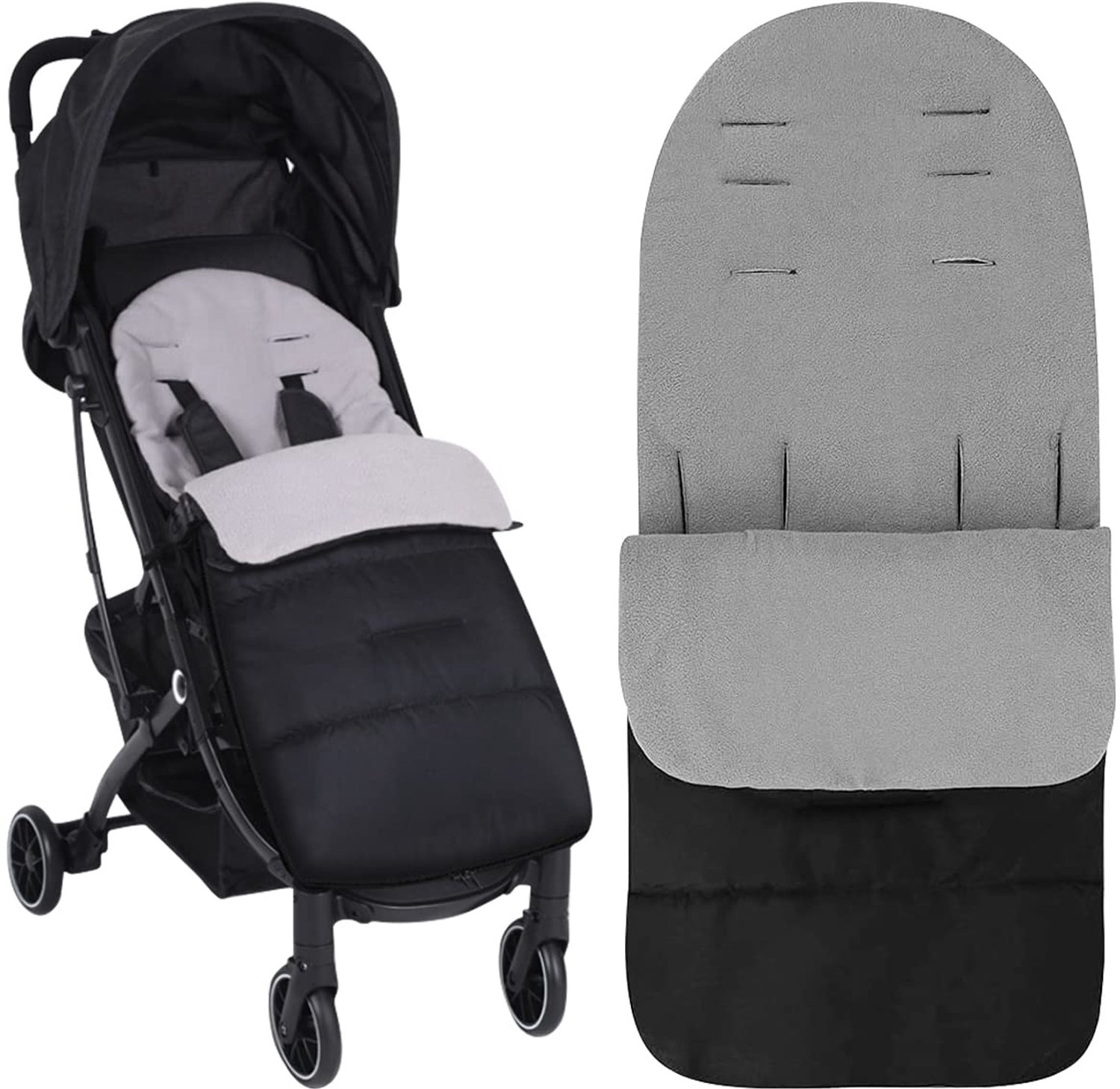 Universele Warme Voetenzak voor Kinderwagen en Buggy - Wit