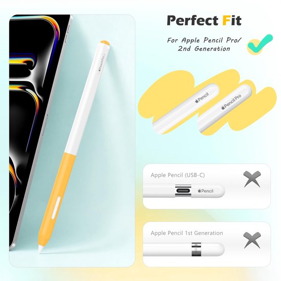 Pencil Case - Crystal Clear Design - Beschermhoes - Geschikt voor Apple Pencil Pro - 2e Generatie - Slank Profiel - Bescherming tegen Krassen - Pencil Sleeve — afbeelding 5