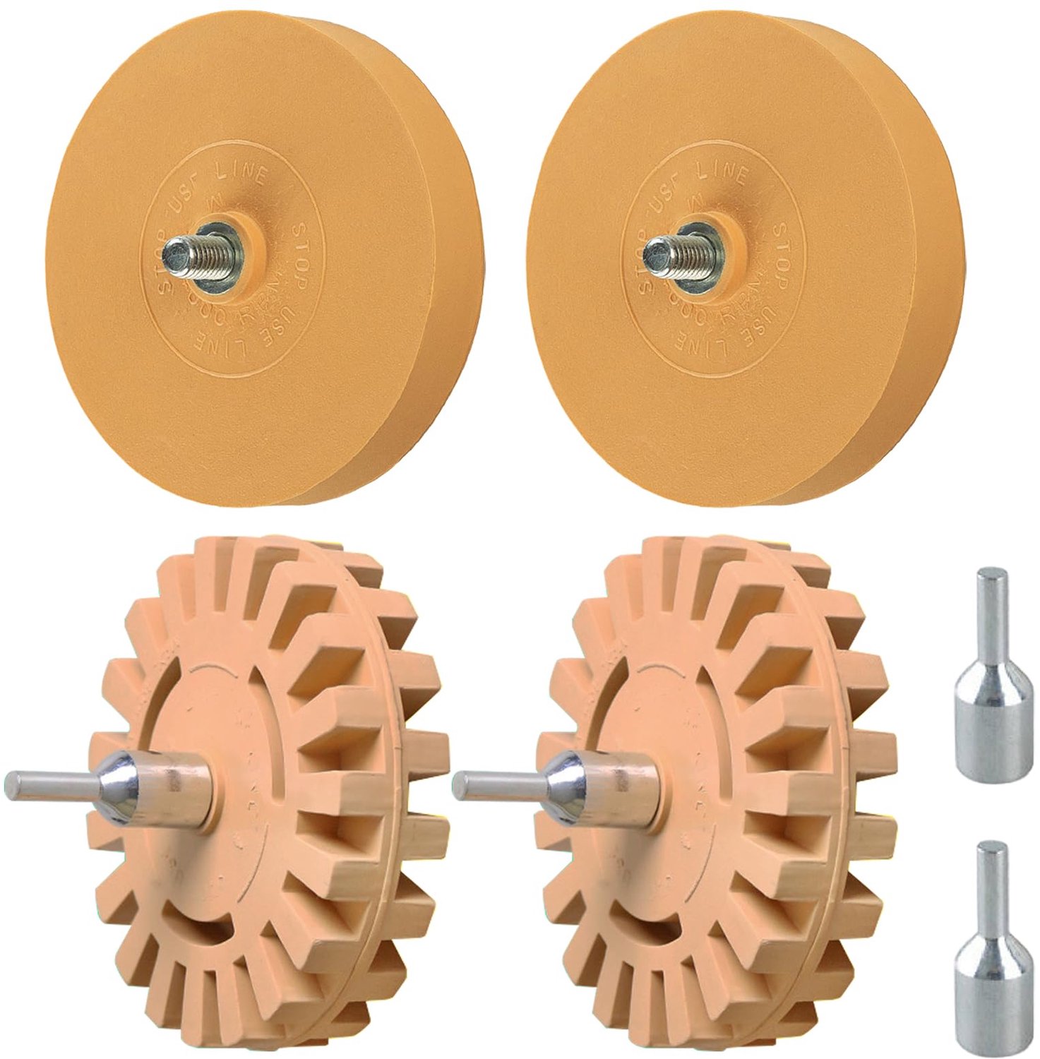 Set van 4 Foliegummen met Adapter voor Stickerverwijdering