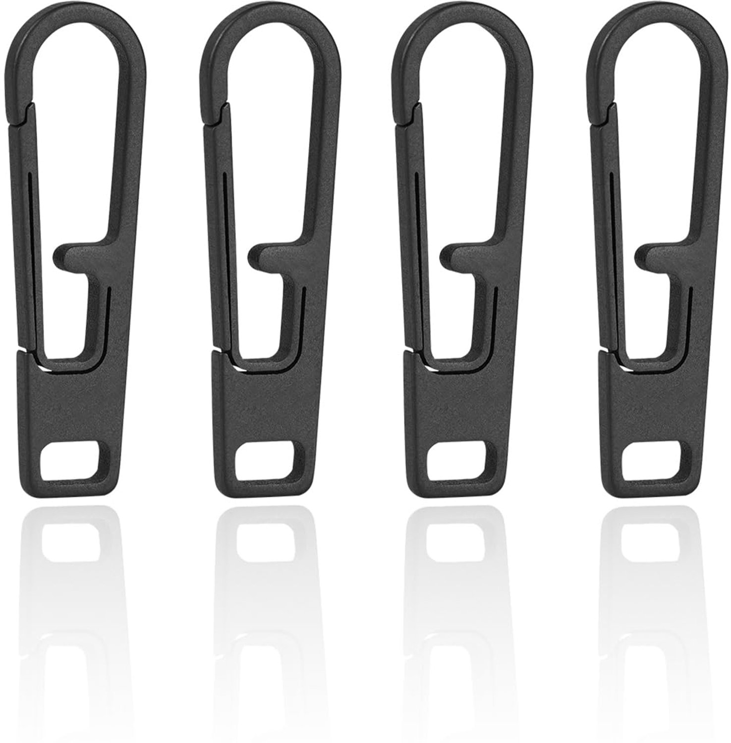 Zipper Pull Replacement - Heavy Duty - 4 Zwarte