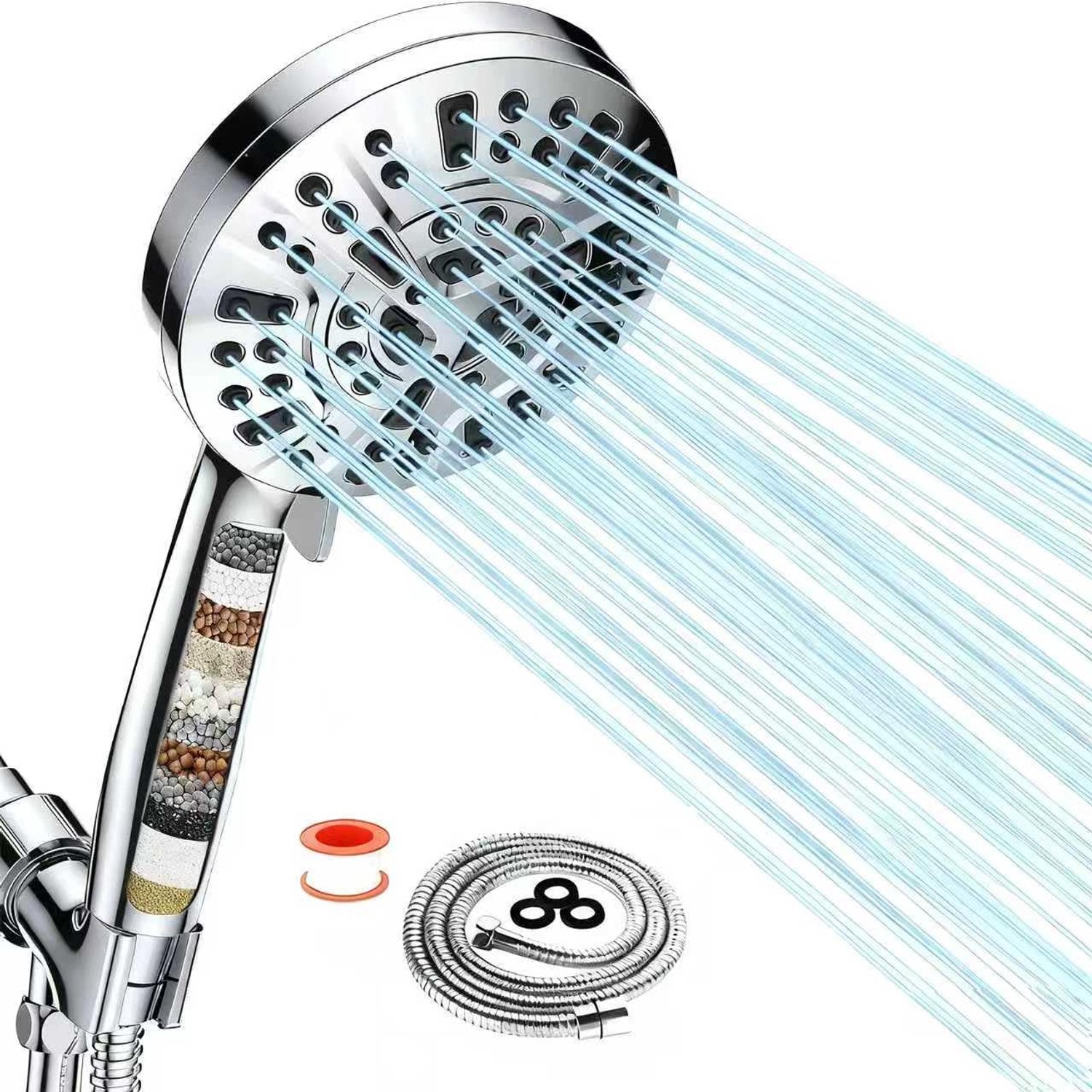 Waterbesparende Hoge Druk Douchekop met Filter