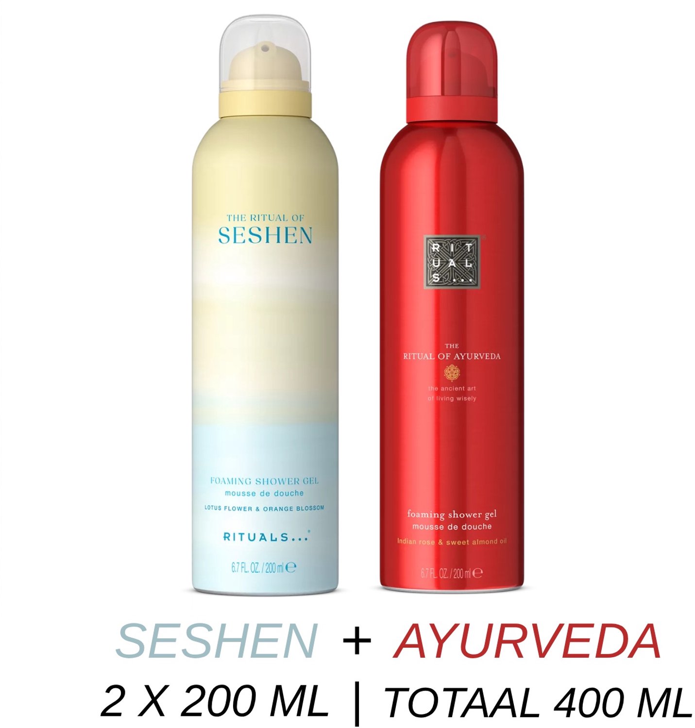 Rituals - Shower Gel Duo Set - Seshen Shower Gel 200 ml + Ayurveda Shower Gel 200 ml - 2 x 200 ml = 400 ml - Douchegel - Doucheschuim