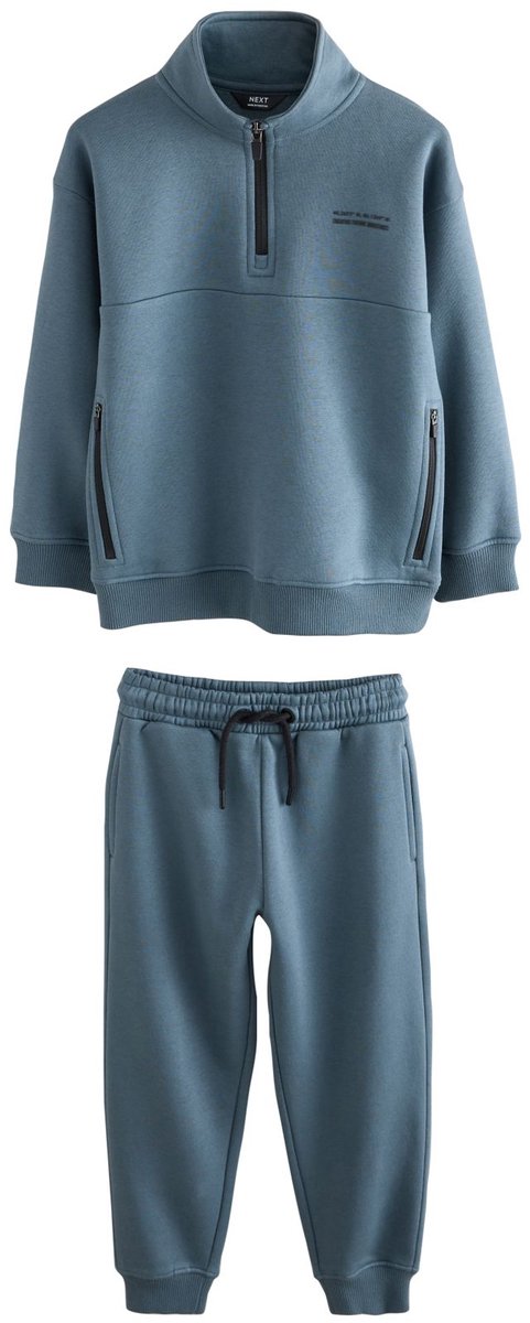 Next - Jongens - Joggingpak met ritssluiting en trechterhals - Blauw