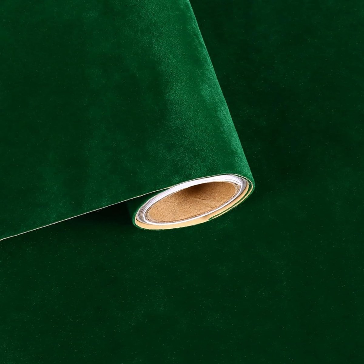 Velours Behang in Groen - 30cm x 300cm, Luxe Wanddecoratie voor een Stijlvol Interieur, Duurzaam en Makkelijk aan te Brengen