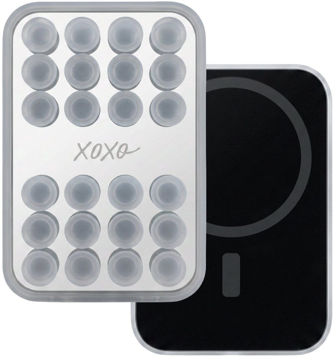 xoxo Wildhearts telefoonmagneet zuignap - Stick On Me Selfiesticker TikTok - Telefoon magneet - geschikt voor MagSafe Apple iPhone 12 / 13 / 14 / 15 / 16 / 17 / 18 / Mini / Pro (Max) / Plus / Air - Magnetisch - Vierkant - Wit