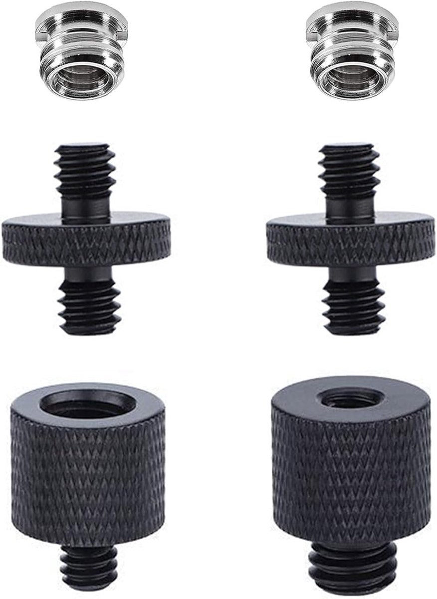 Tripod Thread Adapter 1/4 naar 3/8 Inch - Universele Adapter voor Camera, Lampstatief en Microfoonstandaard