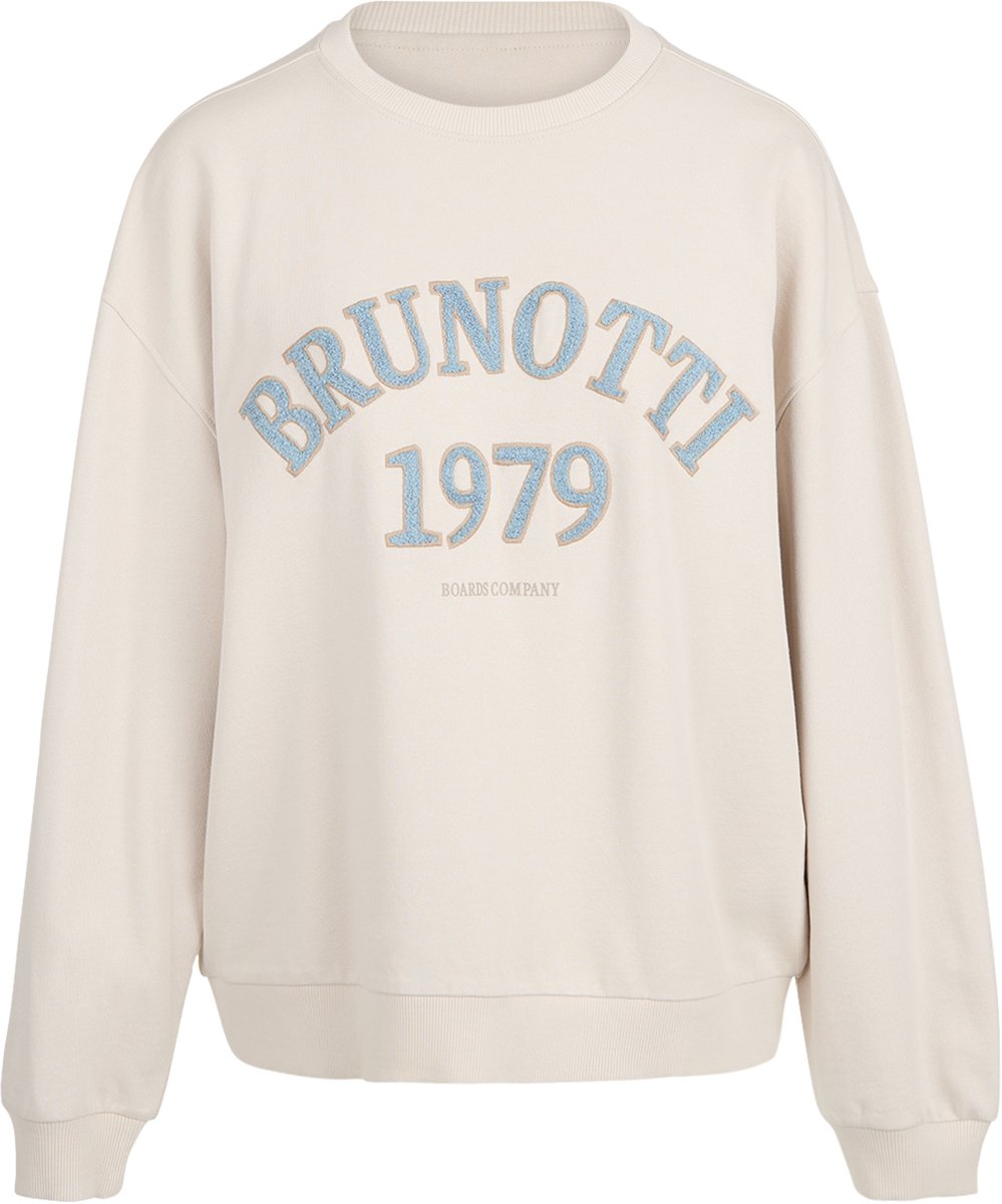 Brunotti Tamea Sweater Dames – Trui Crewneck Loose fit Rib Details XL Moonbeam