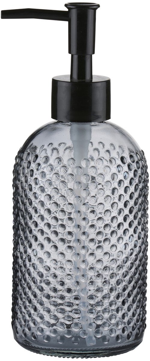 Zeepdispenser met zwarte pomp Ø7,5xh19cm