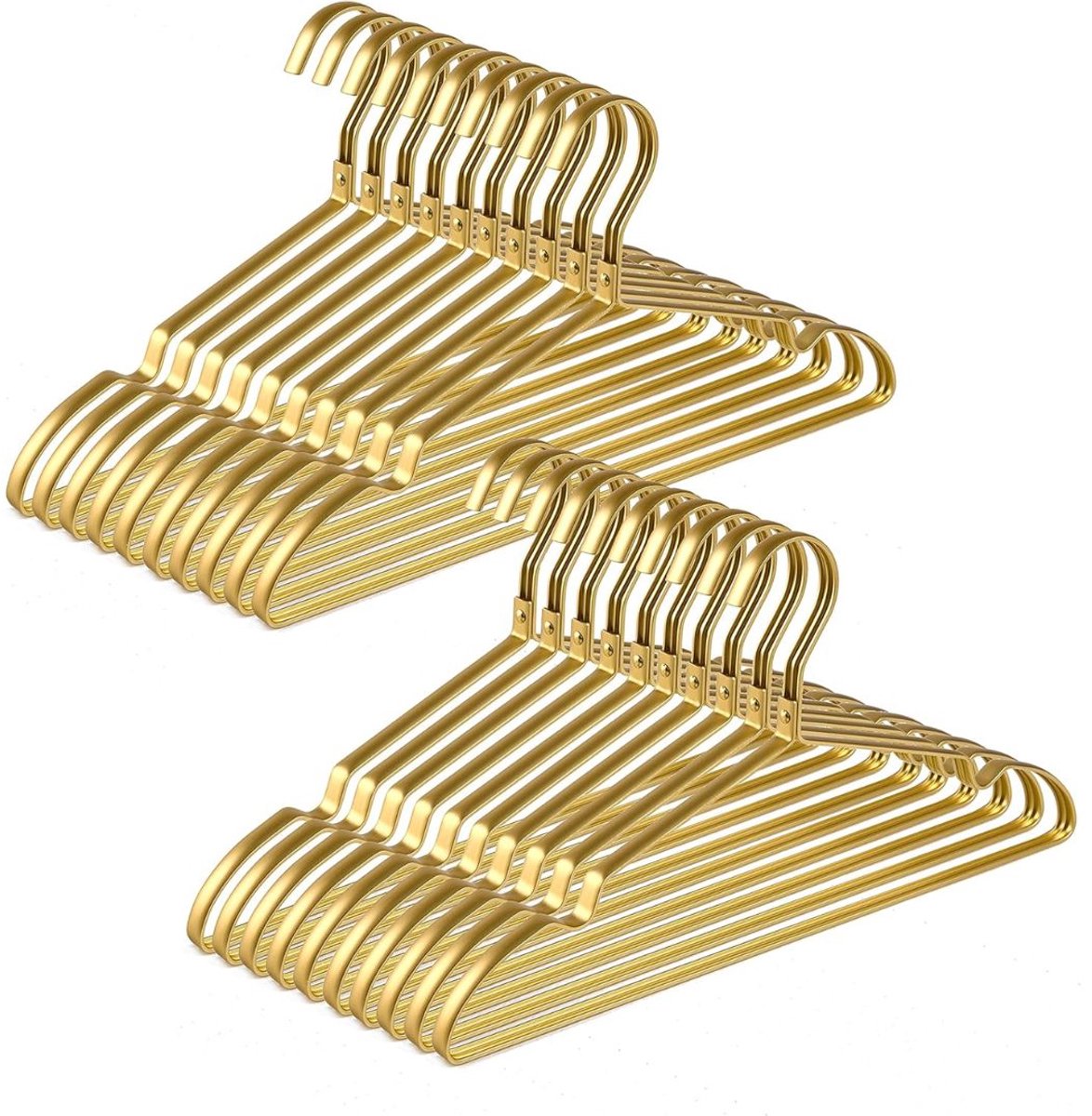 DailySupplies® Kleerhangers Rod - Metalen Broeken - 20 stuks - Goud