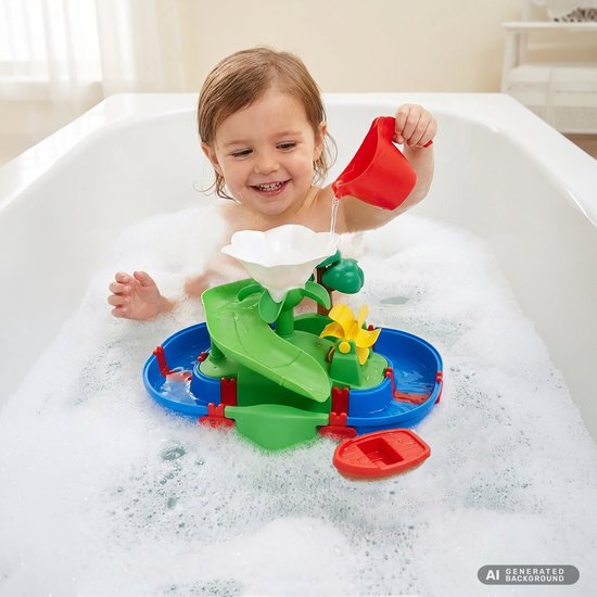 Aquaplay - Badspeelgoed - Sploshy Eiland - Waterval en waterbaan van Aquaplay — afbeelding 3