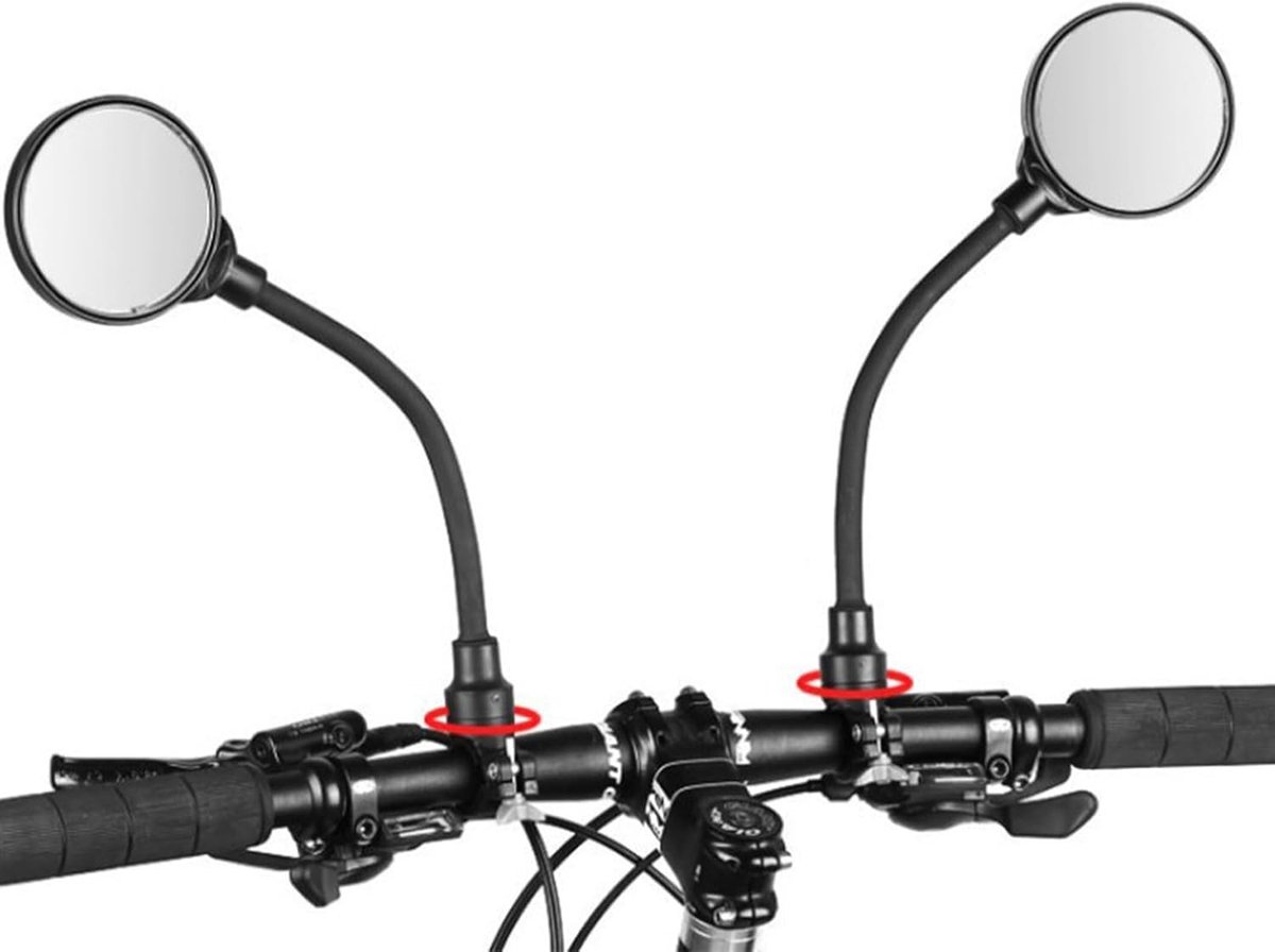 Verstelbare 360° Fiets Achteruitkijkspiegel met Aluminium Buis en Convex Ontwerp voor Veiligheid op Fietsen met 22-30 mm Handvatten