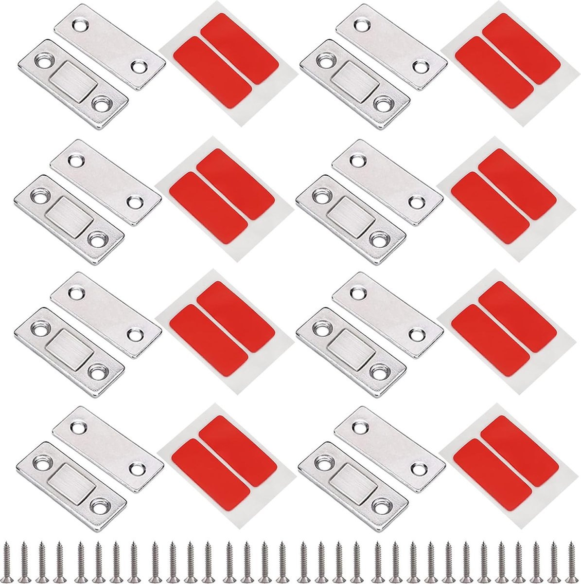 Magnetische Deurvangers Set van 8 Stuks - Zelfklevende Magneten voor Kastdeuren en Keukenkastjes, Sterke Sluiting en Eenvoudige Installatie