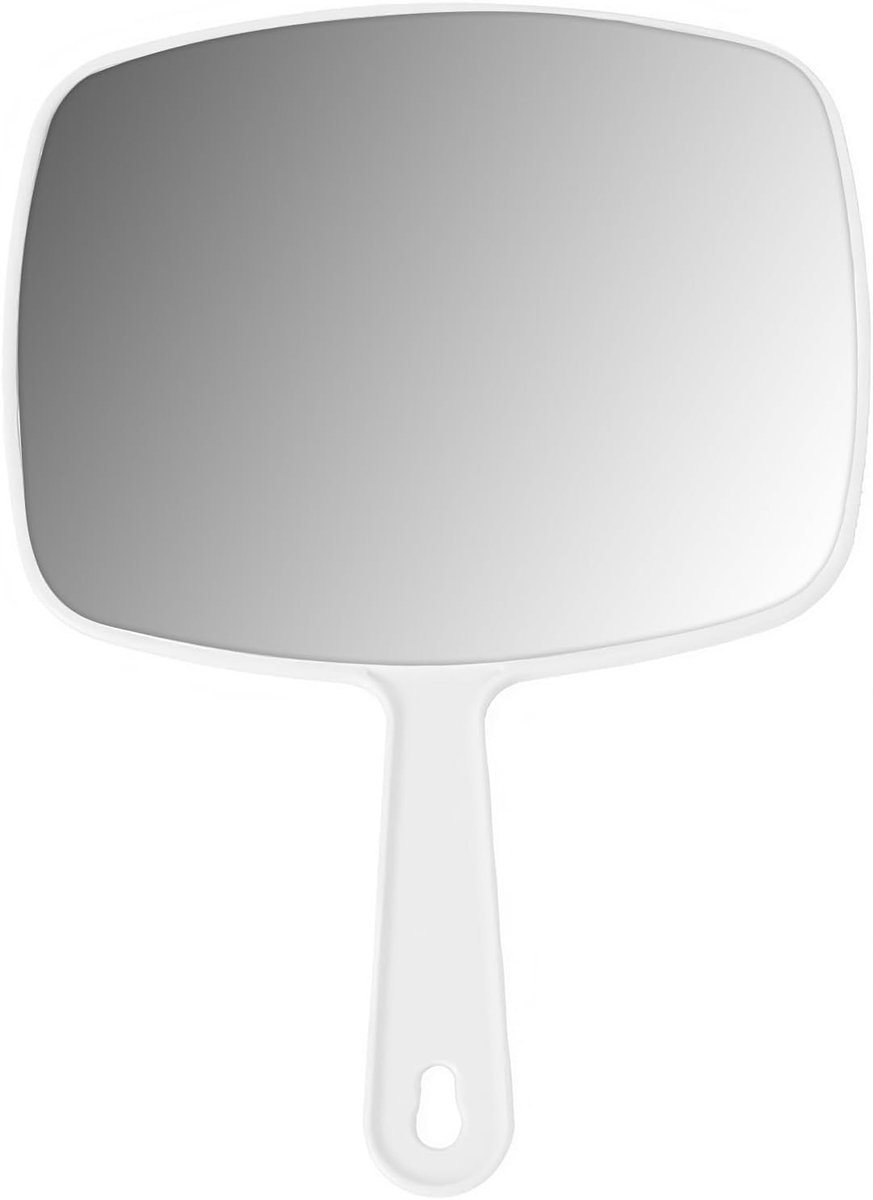 Grote Handspiegel voor Kappers - Rechthoekige Spiegel met Handvat, Ideaal voor Haarstyling en Make-up