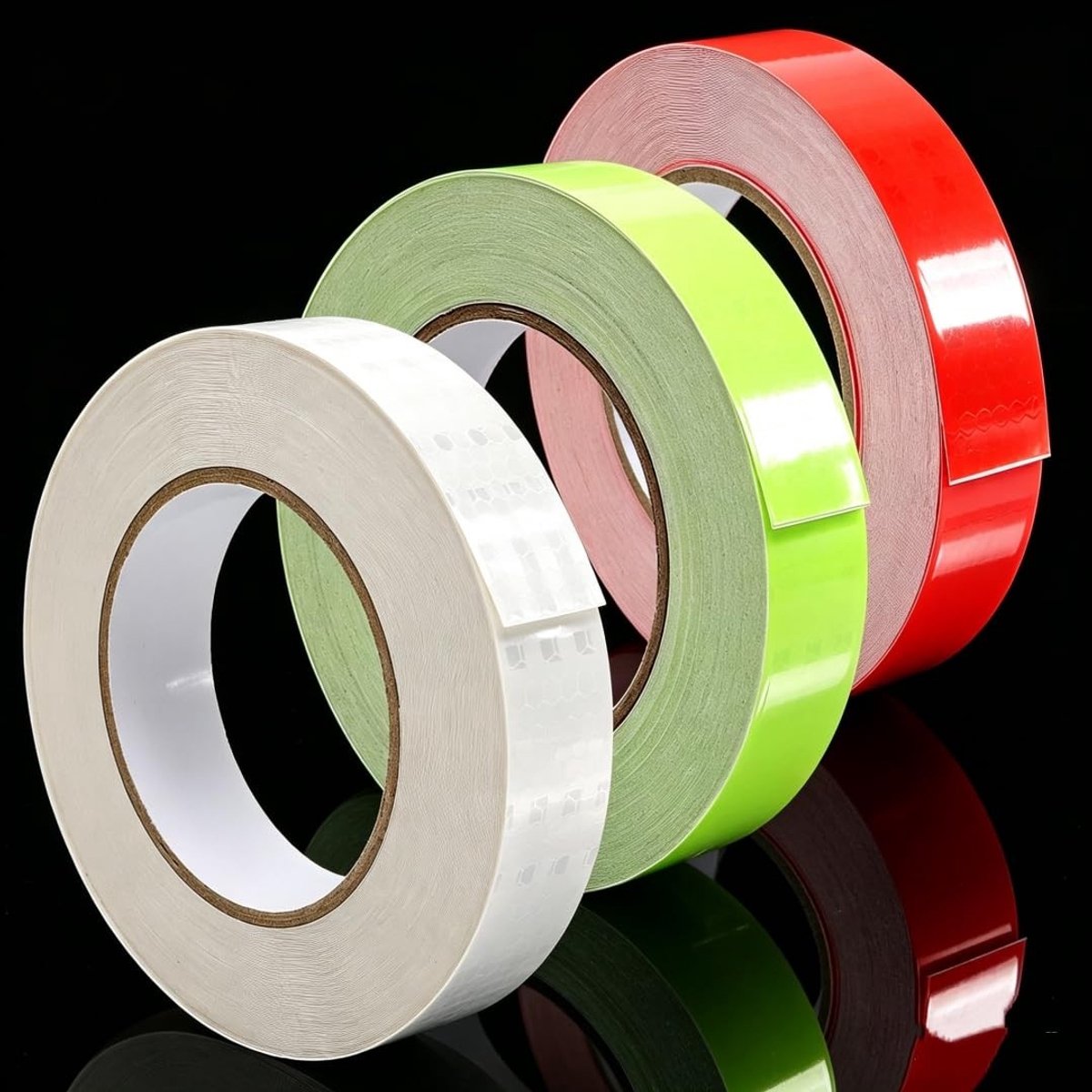 Reflecterende Zelfklevende Tape - 3 Rollen Waterdichte Waarschuwingsstrip voor Voertuigen, Fietsen en Trailers, 82 ft × 1 in