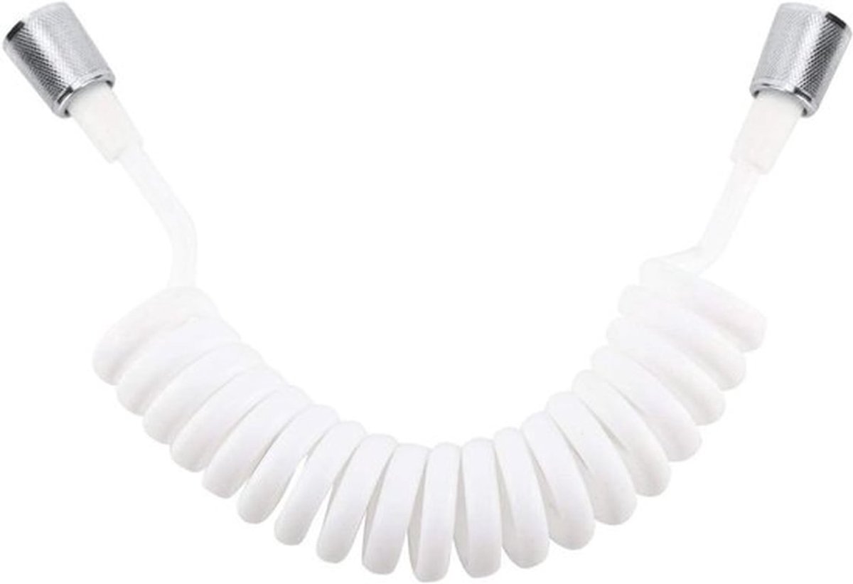 Telescopische doucheslang - Flexibel en 2m lang - Vervanging voor sanitair wc bidet - Wit - Badkamer accessoire.