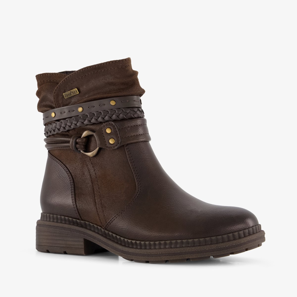 Jana dames boots met H leest bruin - Maat 39