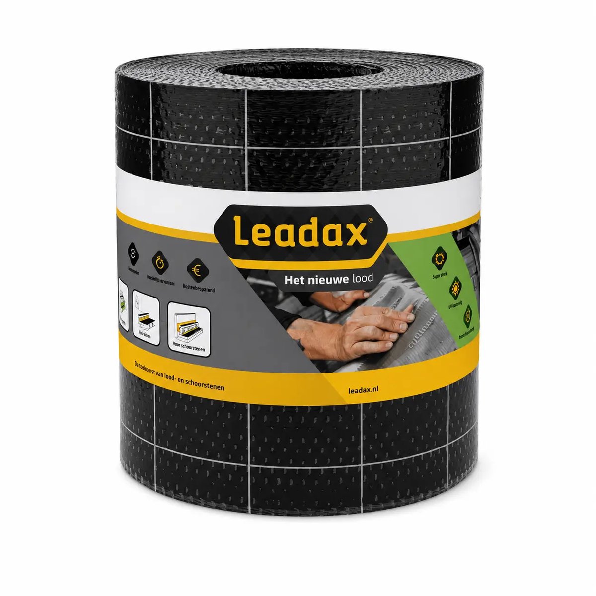 Leadax original zwart - loodvervanger - 40cm x 12 meter