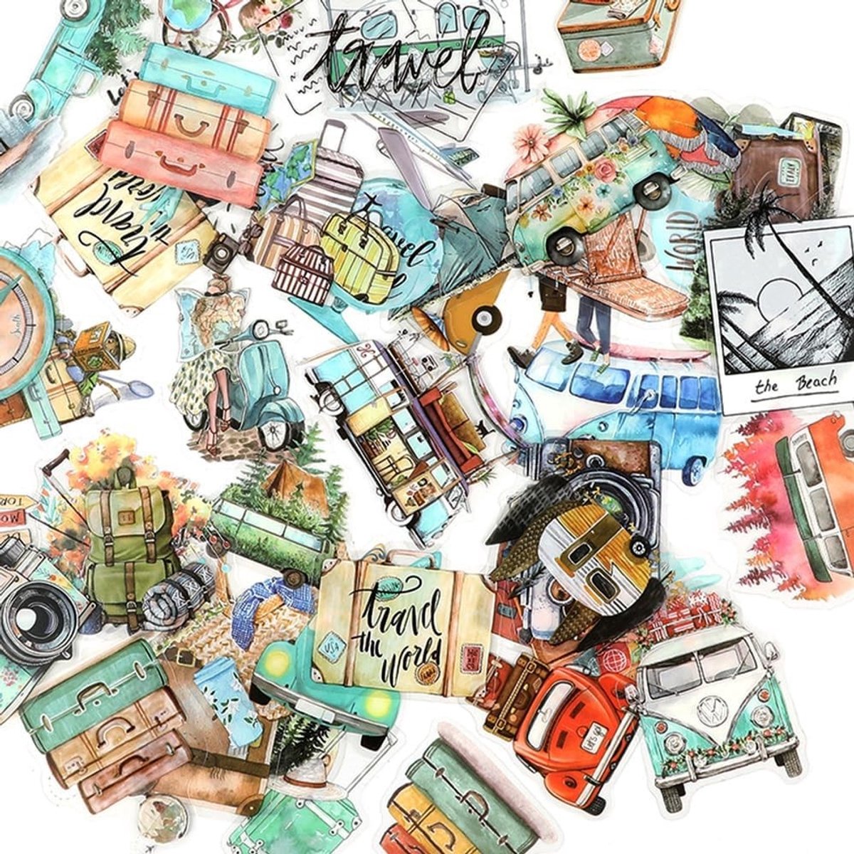Stickers voor buitengebruik, 50 stuks, waterdicht vinyl voor skateboard, motorfiets, fiets en bagage, ideaal voor kinderen en jongeren
