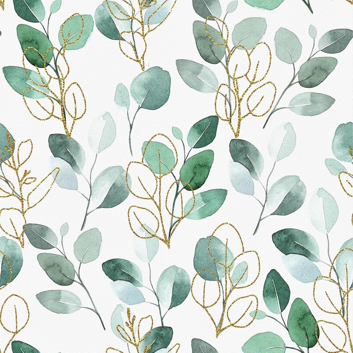 Muurdecoratie met zelfklevend behang in groen bladpatroon voor meubels en interieurstyling