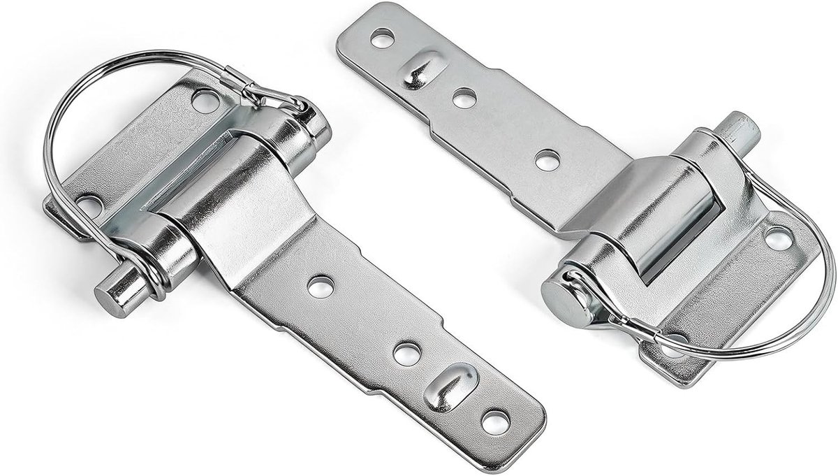 2-delige afneembare stalen scharnieren, D-type pen scharnieren, wand scharnier van gegalvaniseerd staal voor aanhangwagens, vrachtwagens en containers