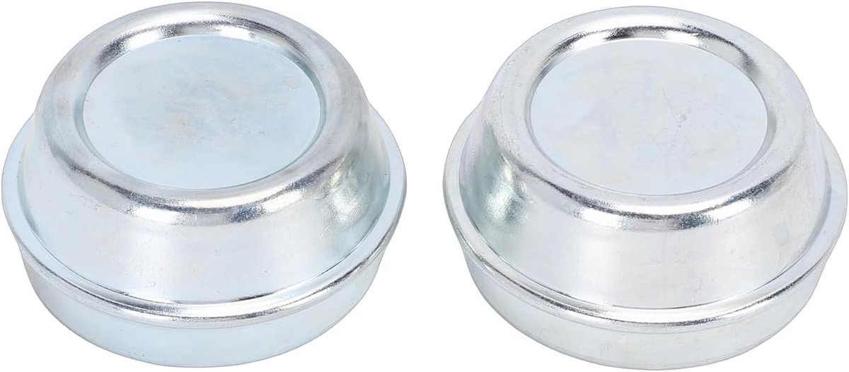 Stofkap voor Trailerwielen, 2 Stuks 48 Mm Gegalvaniseerd Staal, Eenvoudige Installatie voor Stofpreventie en Smeringbehoud, Geschikt voor Alko en Andere Trailers