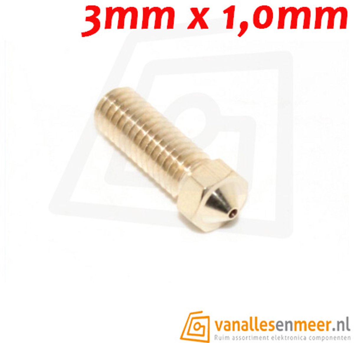 E3D Volcano nozzle messing 3 mm x 1,0 mm