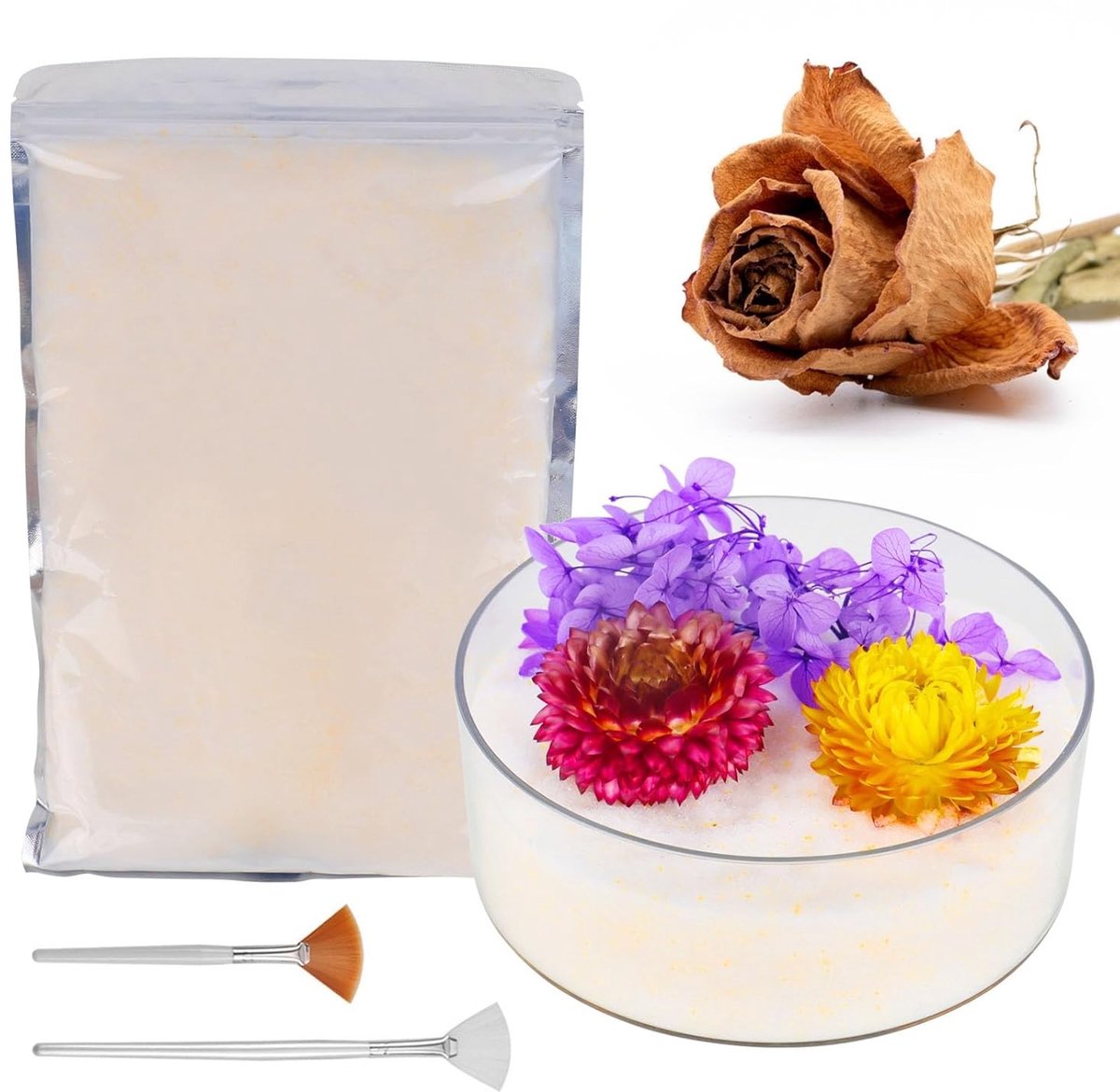 Droogmiddel voor bloemen - 700g silicagel voor het drogen van bloemen, desiccant, vochtabsorberend, bloemen conserveren