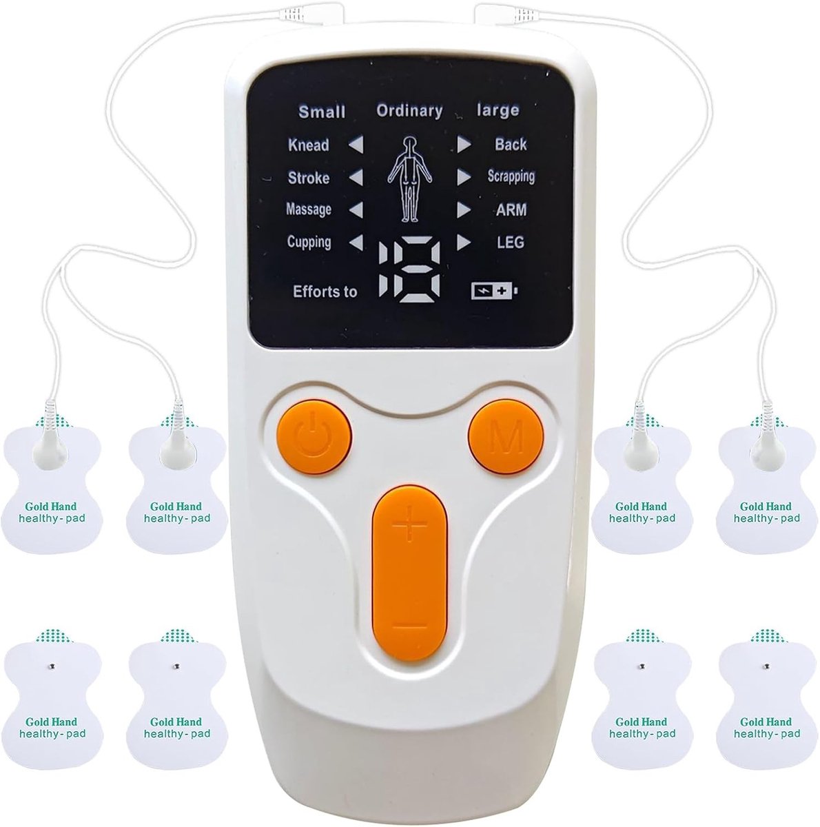 Menstruatiesimulator voor pijnbestrijding en bevallingssimulatie met 8 elektroden voor effectieve verlichting van spierverkramping.