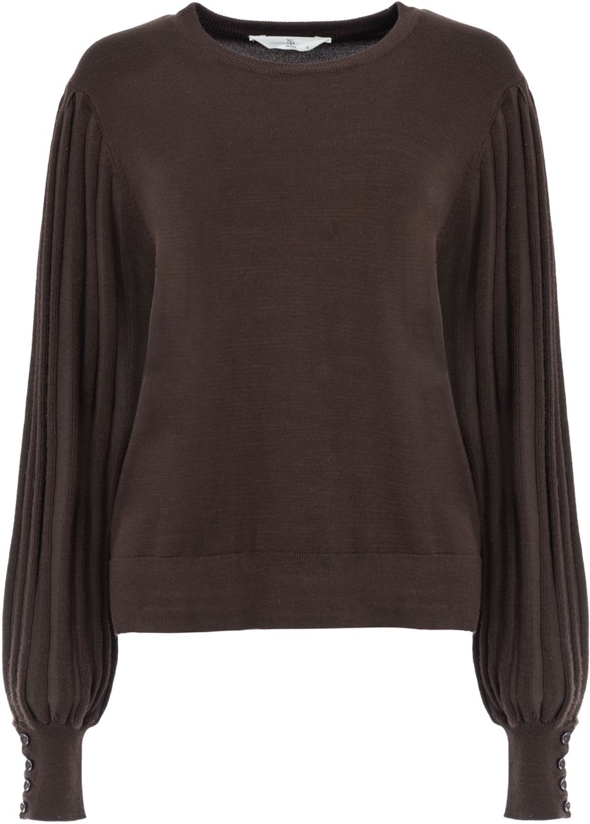 NED Trui Berle Ls Rmb Brei 26w1 U106 37 696 Ganache Brown Dames Maat - L