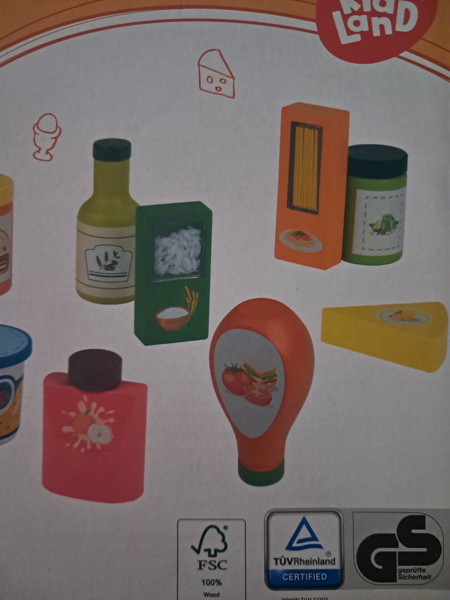 Kidland Ontbijt eten speelset - 12 delig - Hout - Uitgebreide accessoires