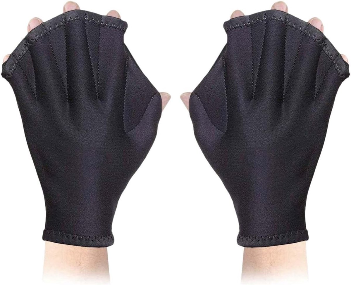 Zwemhandschoenen voor volwassenen, vingerloos en antislip, ideaal voor surfen en duiken, zwemaccessoires en training