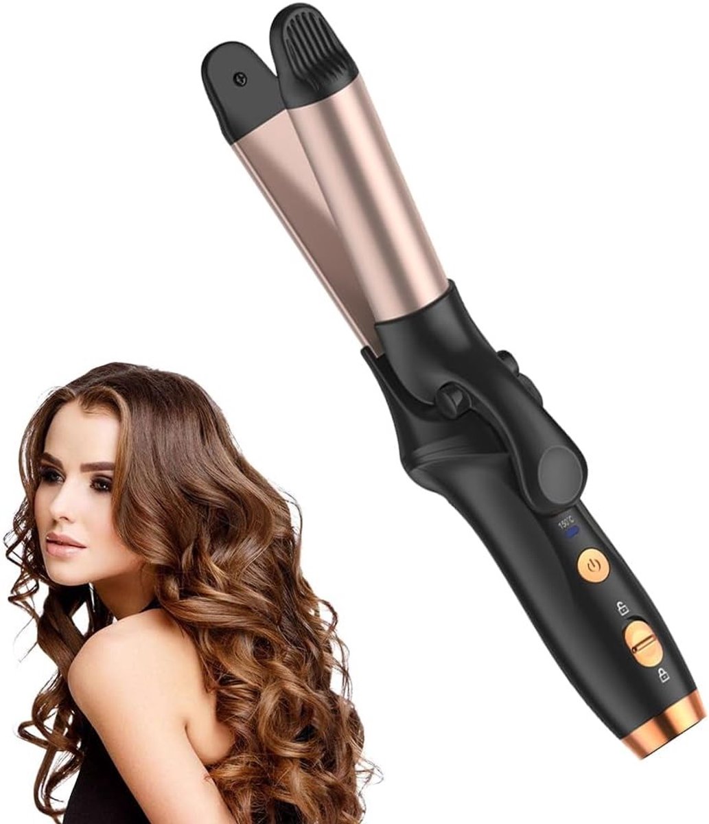 Draadloze Mini Haar Kruller 2 cm - Oplaadbare Kruller met 3 Temperatuurinstellingen, Draagbare Haarstyler voor Alle Haartypes met Opbergtas