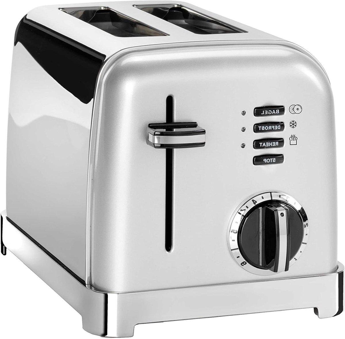 Broodrooster met 2 Sleuven - 2-Slaags Toaster - Ontbijt Bereiden - Extra Brede Sleuven - 900 Watt - Metallic Parel Grijs
