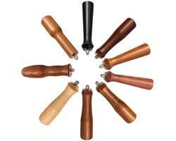 Koffie massief houten handvat - houten producten gemodificeerde houten handvat accessoires koffie handvat handvat - koffiezetapparaat handvat - zwart model - 1 stuk