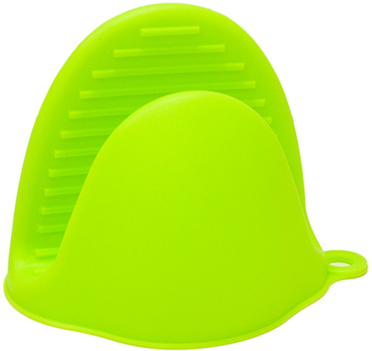 Hittebestendige handschoenen – set van twee – minimalistisch, effen kleur – bestand tegen hoge en lage temperaturen, veilig en stabiel – siliconenmateriaal, antislip en slijtvast – 10 x 8,5 x 8 cm