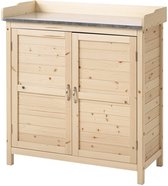 Outsunny Tuinkast met gegalvaniseerde handgrepen en opstaande rand 84B-629