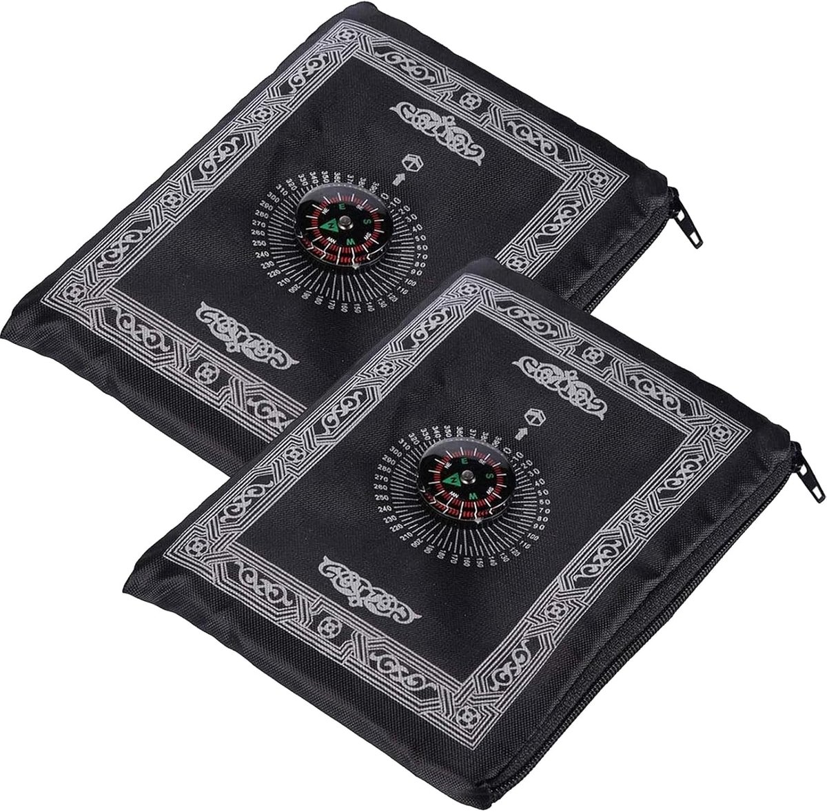 Gebedskleed - Set van 2 - 60 x 100 cm - Polyester - Modern - Zwart