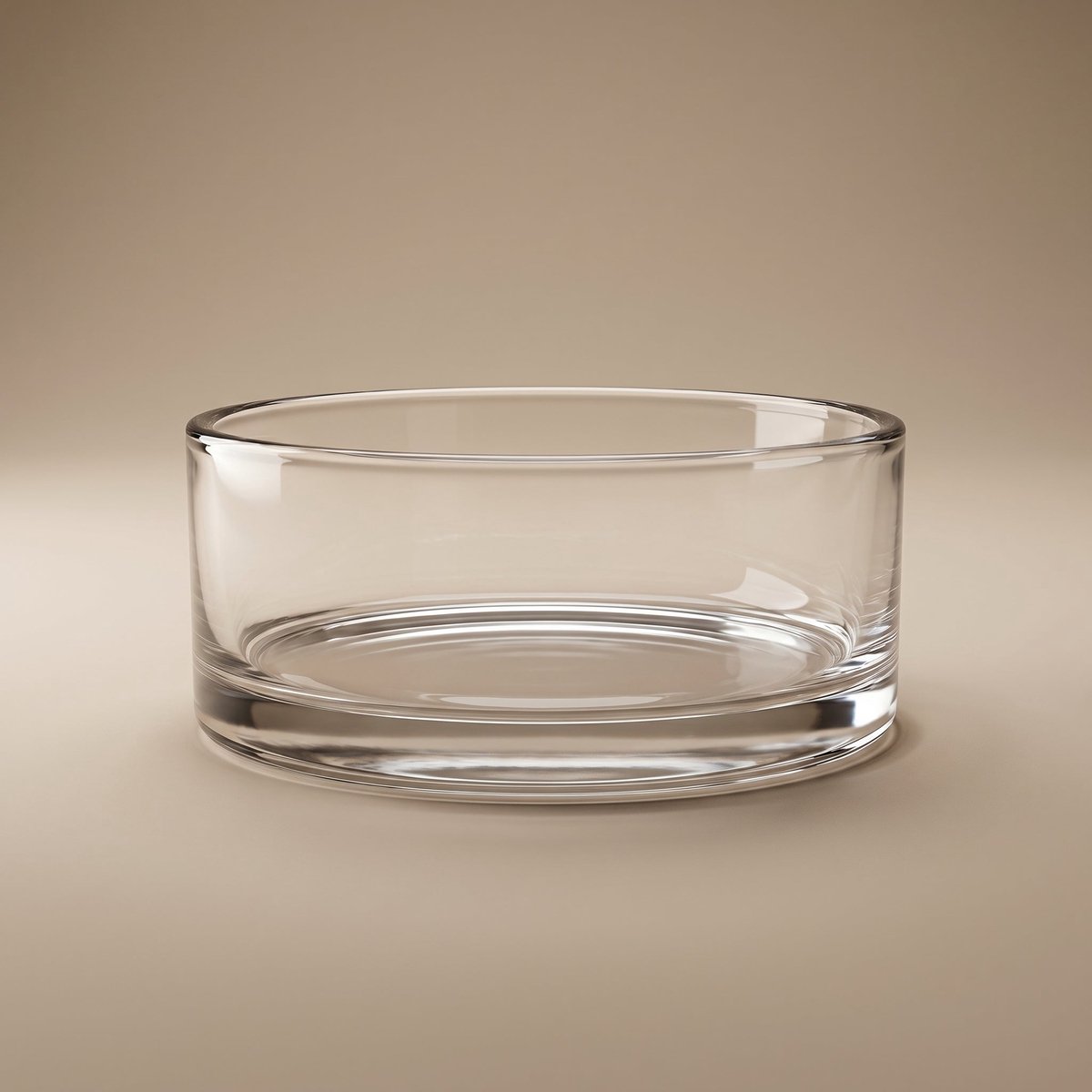 Glazen Cilinder Schaal 'Silvie' - Open Glazen Cilinder - Ø 20cm ↑ 8cm