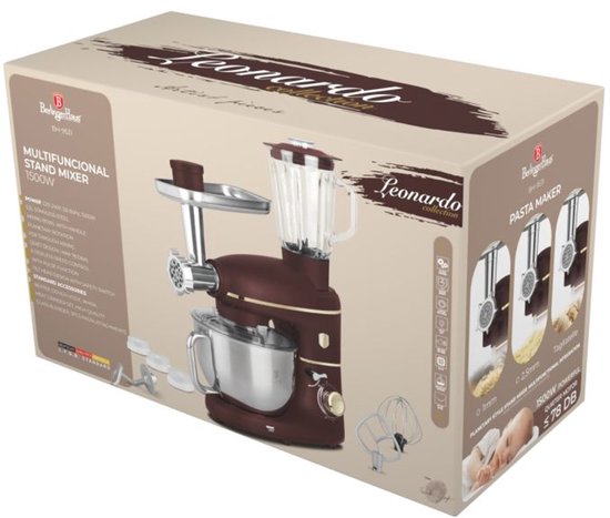 Keukenmachine met molen en mixer, 1500 W, Leonardo Collection van BerlingerHaus — afbeelding 3