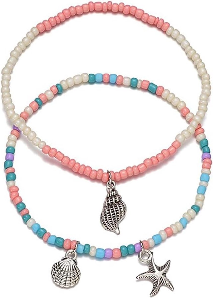 Bohemian Schelpen Enkelbandje met Puka Parels voor de Zomer - Strand Sieraden voor Vrouwen