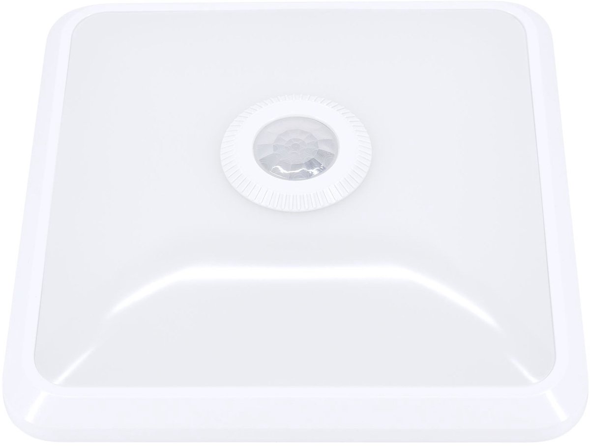 LED-plafondlamp Doria 12W 4000K 1000LM IP20 vierkant met PIR-sensor
