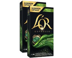 L'Or Espresso Origins Brazil - Multipack - 20 (2x10) Koffiecups Compatibel met Nespresso Coffee Machine