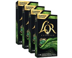 L'Or Espresso Origins Brazil - Multipack - 40 (4x10) Koffiecups Compatibel met Nespresso Coffee Machine
